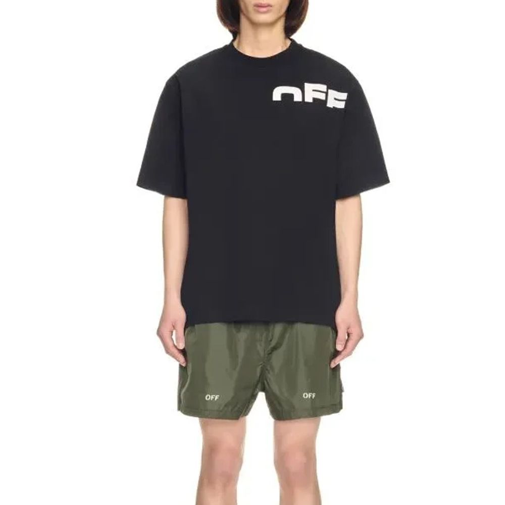 Off-White Black Cotton T-Shirt Off-White