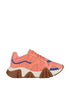 Versace Orange Leather Chunky Sneakers Versace
