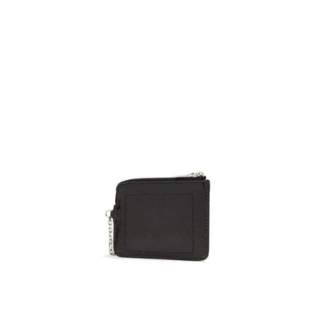 Pochette Alexander McQueen en cuir de veau noir