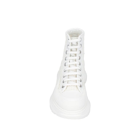 Alexander McQueen White Raffia High Top Sneakers Alexander McQueen