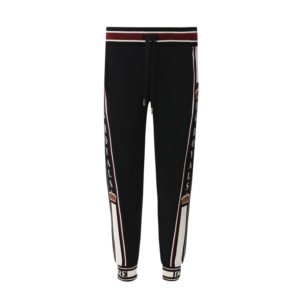 Dolce & Gabbana Black Elastane Joggers (Workout Pants) Dolce & Gabbana