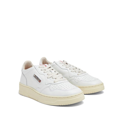 Autry White Leather Low Top Sneakers Autry