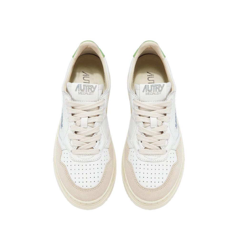 Autry White Leather Low Top Sneakers Autry