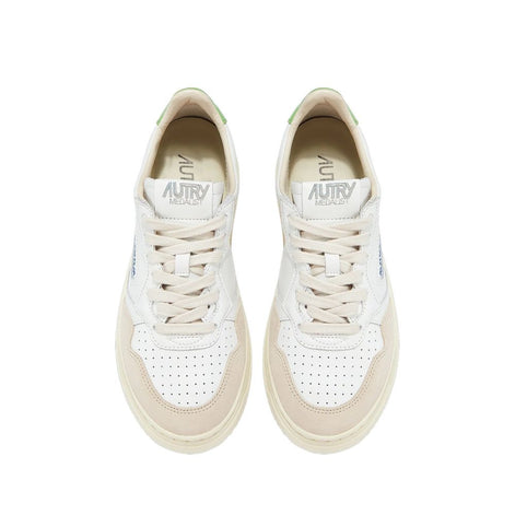 Autry White Leather Low Top Sneakers Autry
