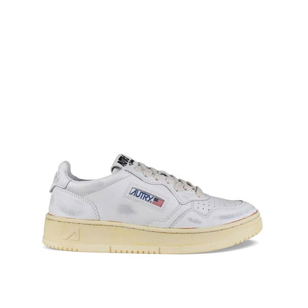 Autry White Leather Low Top Sneakers Autry