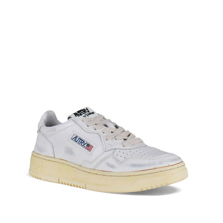 Autry White Leather Low Top Sneakers Autry