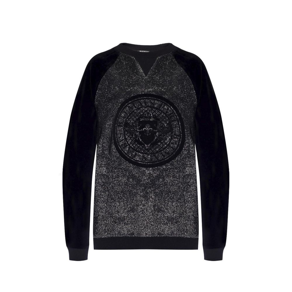 Balmain Black Elastane Sweatshirt Balmain