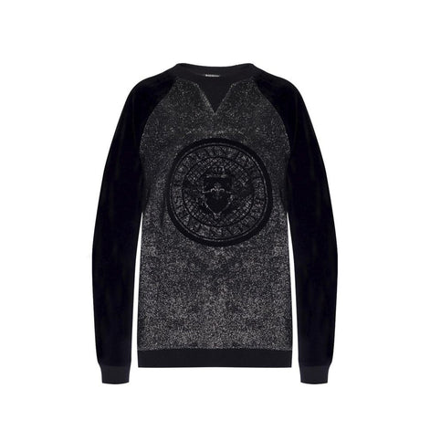 Balmain Black Elastane Sweatshirt Balmain