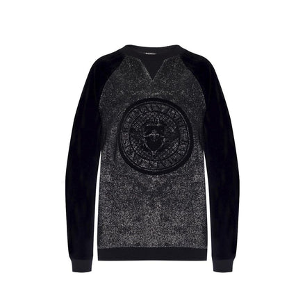 Balmain Black Elastane Sweatshirt Balmain