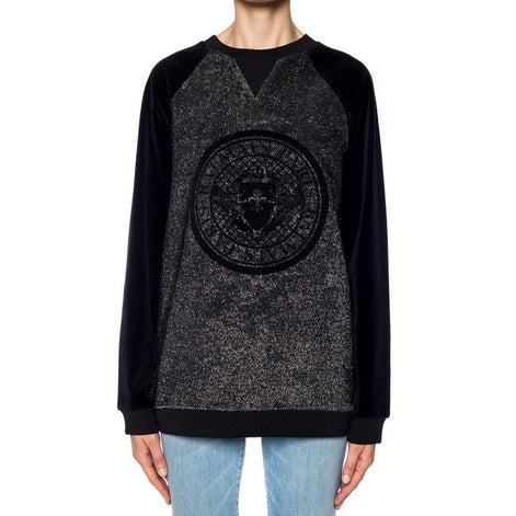Balmain Black Elastane Sweatshirt Balmain