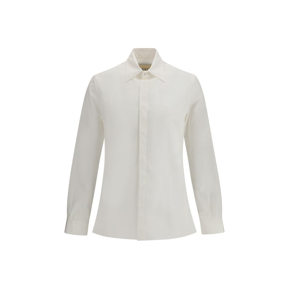 Valentino White Cotton Dress Shirt Valentino