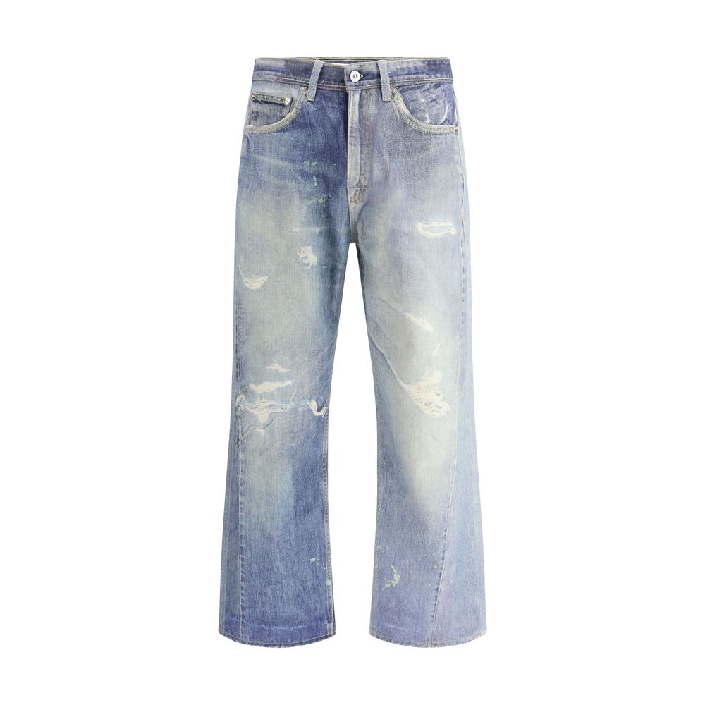 Our Legacy Blue Cotton Relaxed Fit Jeans Our Legacy