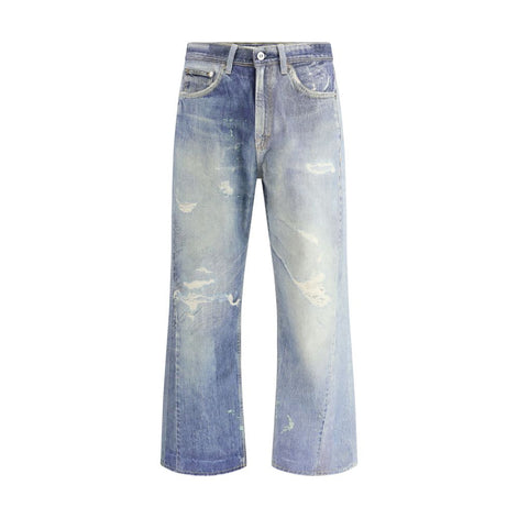 Our Legacy Blue Cotton Relaxed Fit Jeans Our Legacy