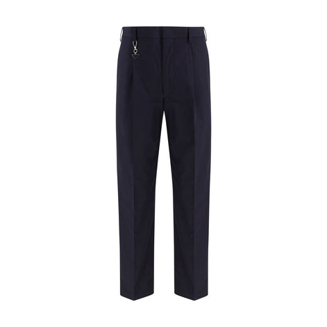 Prada Blue Cotton Dress Pants Prada