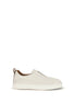 Santoni White Calf Leather Bos Taurus Low Top Sneakers Santoni