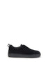 Santoni Black Calf Leather Bos Taurus Low Top Sneakers Santoni