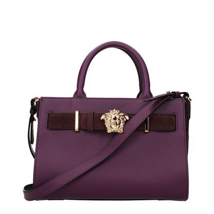 Versace Purple Leather Handbag Versace