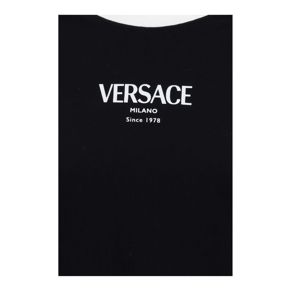 Versace Black Viscose T-Shirt Versace