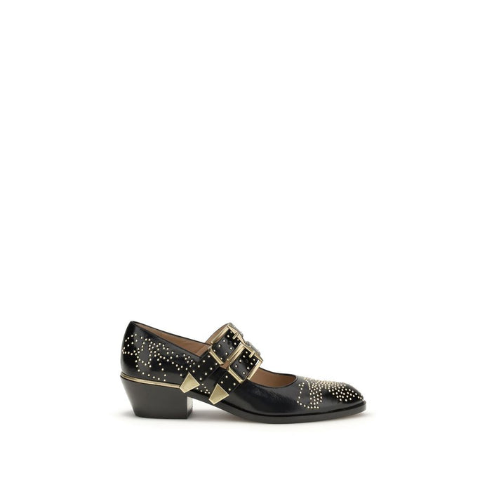 Chloé Black Calf Leather Bos Taurus Ballet Flats Chloé