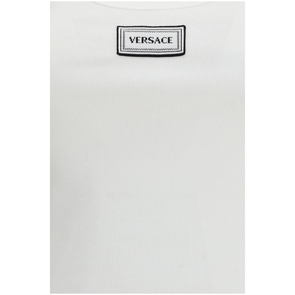 Versace White Cotton Top Versace