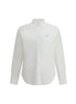 Prada White Fleece Wool Dress Shirt Prada