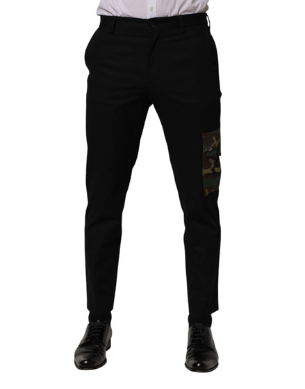 Robe skinny en coton noir Dolce &amp; Gabbana, pantalon cargo