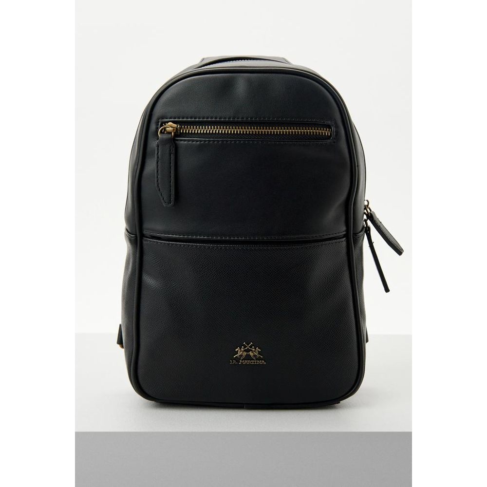 La Martina Black Polyethylene Crossbody Bag La Martina