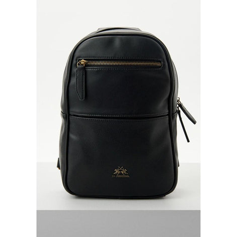 La Martina Black Polyethylene Crossbody Bag La Martina