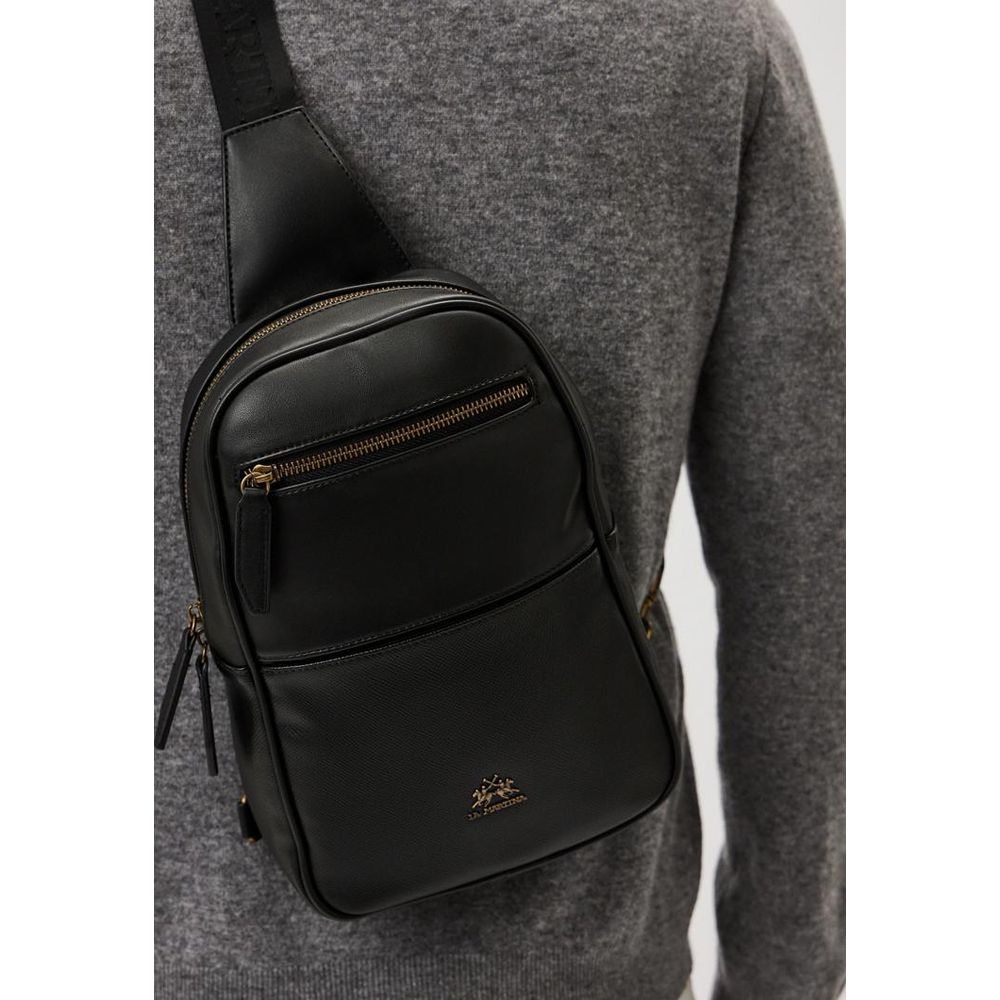 La Martina Black Polyethylene Crossbody Bag La Martina