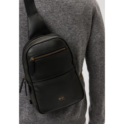 La Martina Black Polyethylene Crossbody Bag La Martina