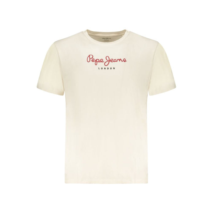 Pepe Jeans Beige Cotton Men's T-Shirt Pepe Jeans