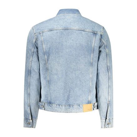 Pepe Jeans Azzurro Cotton Men Jacket Pepe Jeans