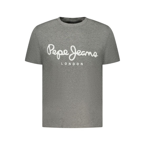 Pepe Jeans Grigio Cotton Men T-Shirt Pepe Jeans