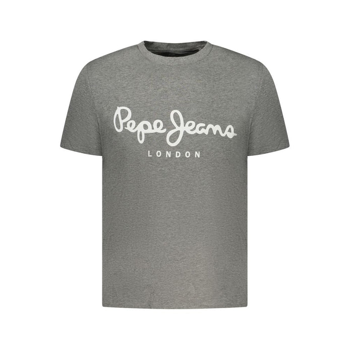 Pepe Jeans Grigio Cotton Men T-Shirt Pepe Jeans