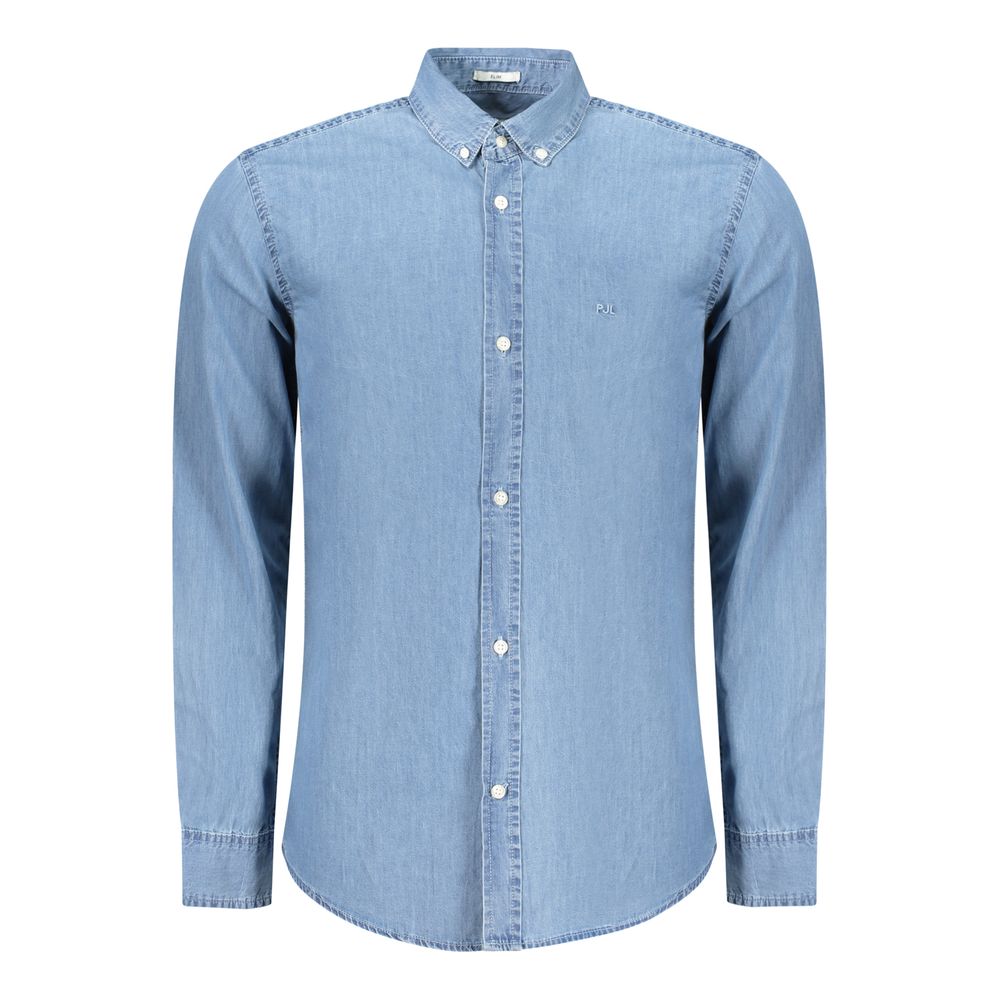 Pepe Jeans Azzurro Cotton Men Shirt Pepe Jeans
