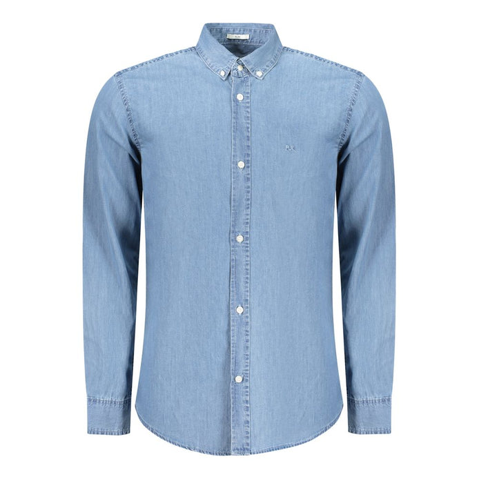 Pepe Jeans Azzurro Cotton Men Shirt Pepe Jeans