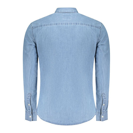 Pepe Jeans Azzurro Cotton Men Shirt Pepe Jeans
