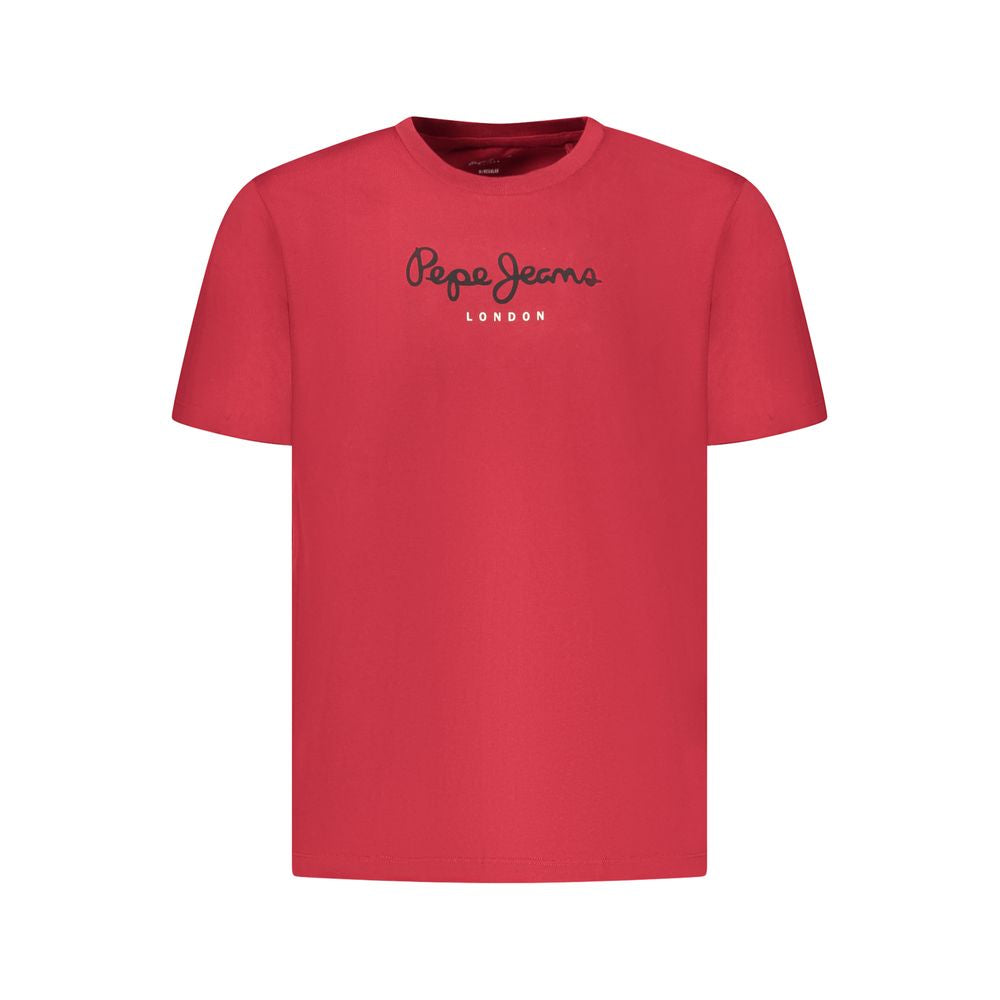 Pepe Jeans Red Cotton Men T-Shirt Pepe Jeans