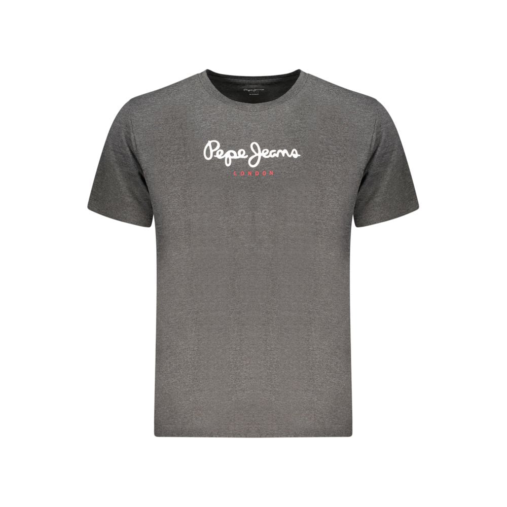 Pepe Jeans Grigio Cotton Men T-Shirt Pepe Jeans