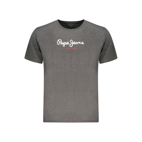 Pepe Jeans Grigio Cotton Men T-Shirt Pepe Jeans