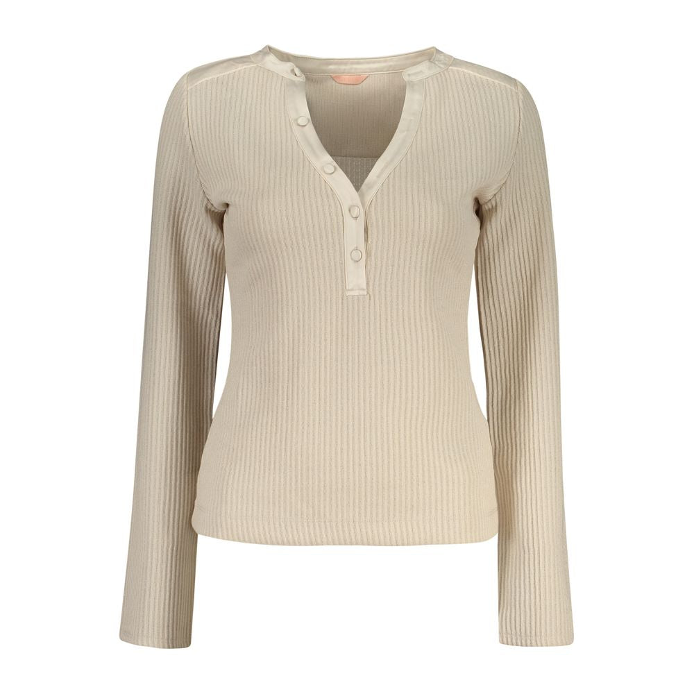 Guess Jeans Beige Polyester Women Sweater Guess Jeans