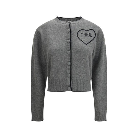 Chloé Gray Wool Cardigan Chloé