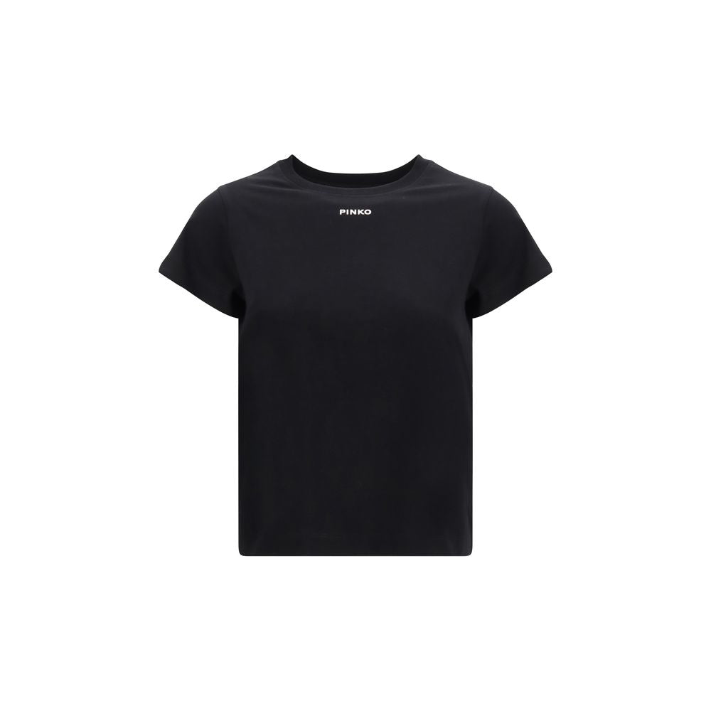 PINKO Black Cotton T-Shirt PINKO