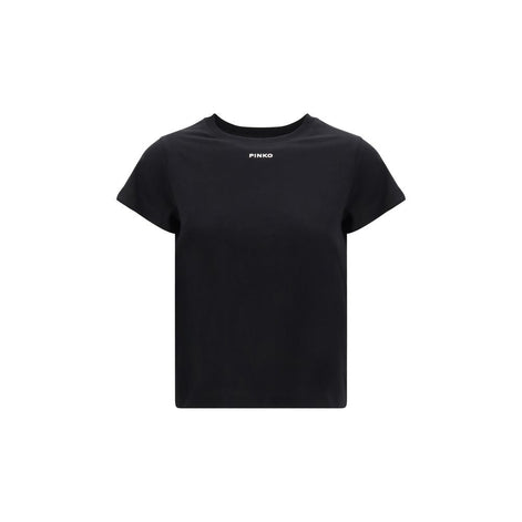 PINKO Black Cotton T-Shirt PINKO