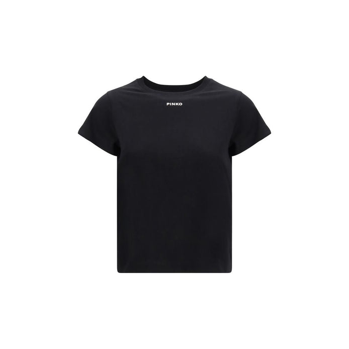 PINKO Black Cotton T-Shirt PINKO