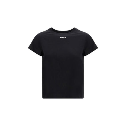 PINKO Black Cotton T-Shirt PINKO