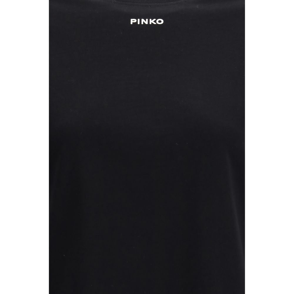 PINKO Black Cotton T-Shirt PINKO