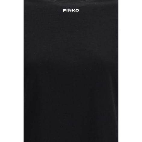 PINKO Black Cotton T-Shirt PINKO