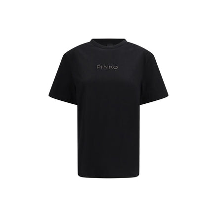 PINKO Black Cotton T-Shirt PINKO
