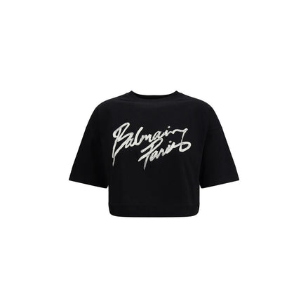 Balmain Black Cotton T-Shirt Balmain
